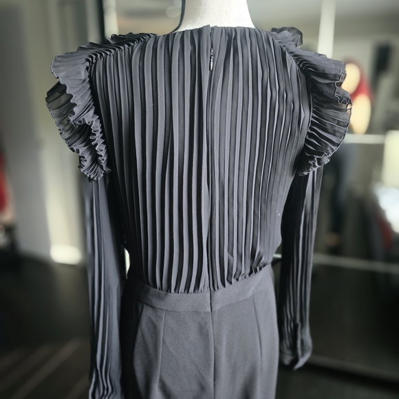 Express Black Ruffled Jumpsuit - Picture 3 of 6